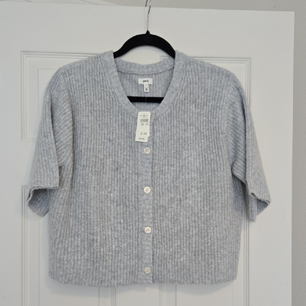 NWT Short Sleeved Button Sweater